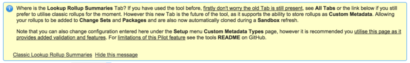 DLRS Custom Metadata Tab Info